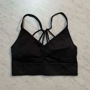Forever 21 gray strappy back sports bra